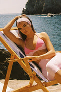 Riviera Scallop Contrast Halter Bra