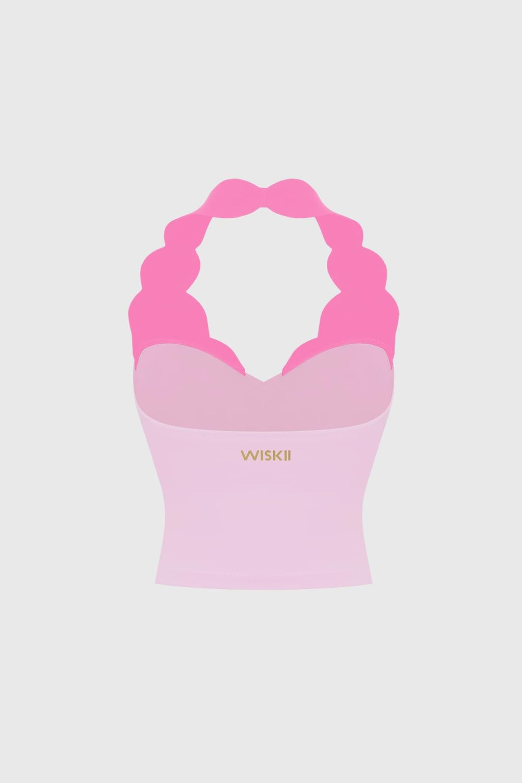 Riviera Scallop Contrast Halter Tank
