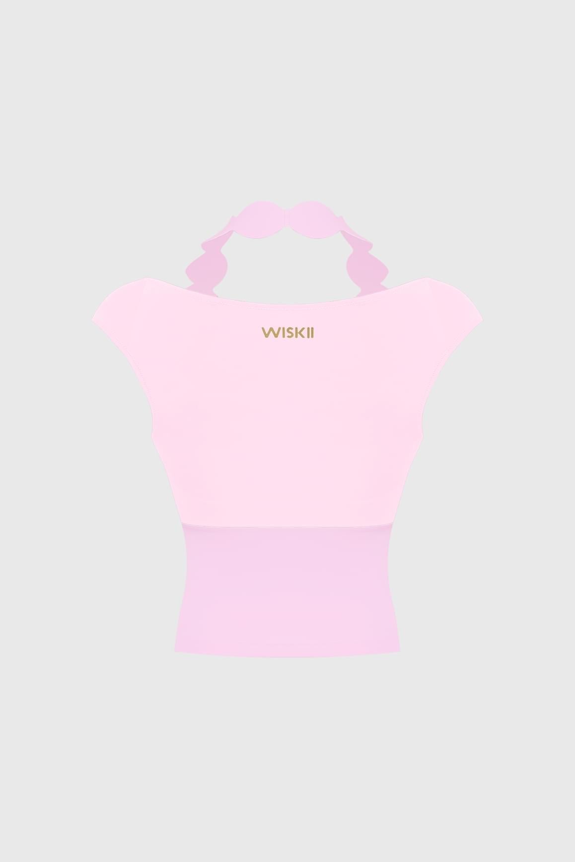 Scallop Contrast Halter Top