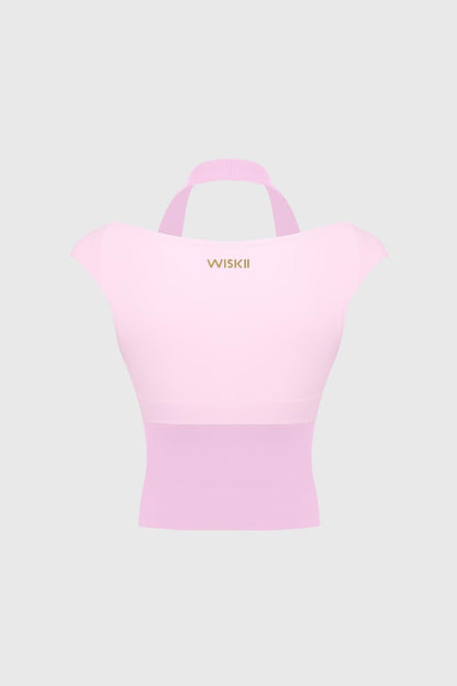 Halter Cap-Sleeve Top