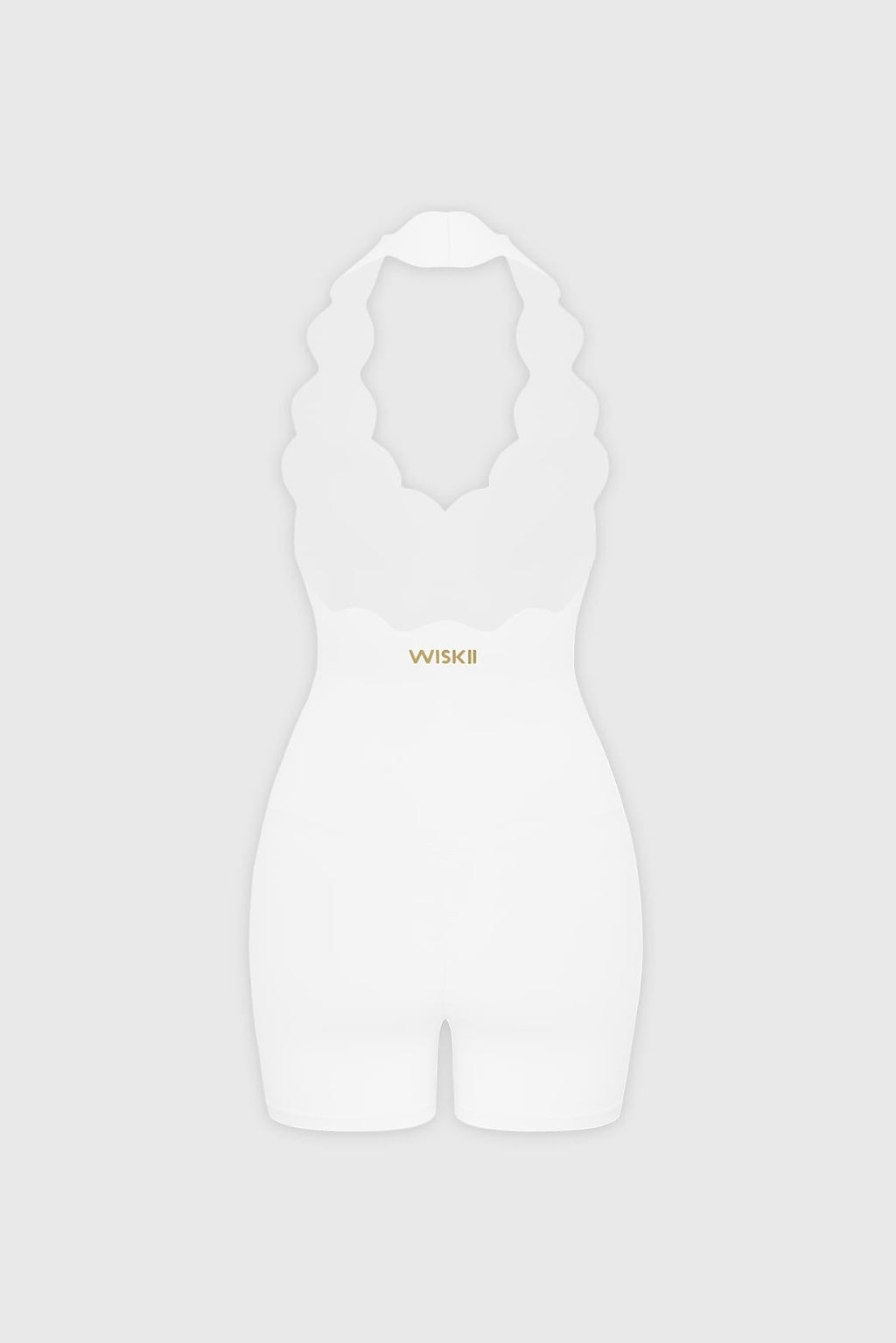 Scallop-Halter Hourglass Playsuit