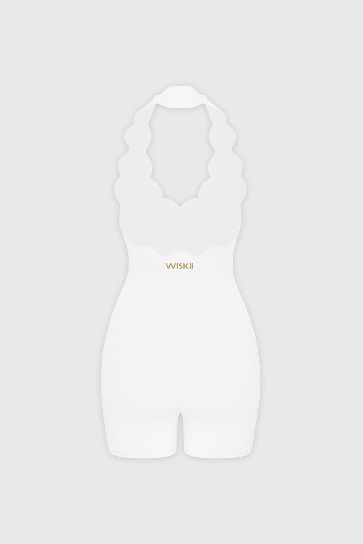 Scallop-Halter Hourglass Playsuit
