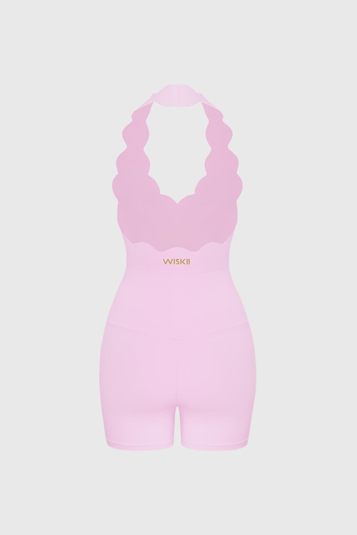 Scallop-Halter Hourglass Playsuit