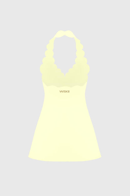 Riviera Scallop-Halter Dress