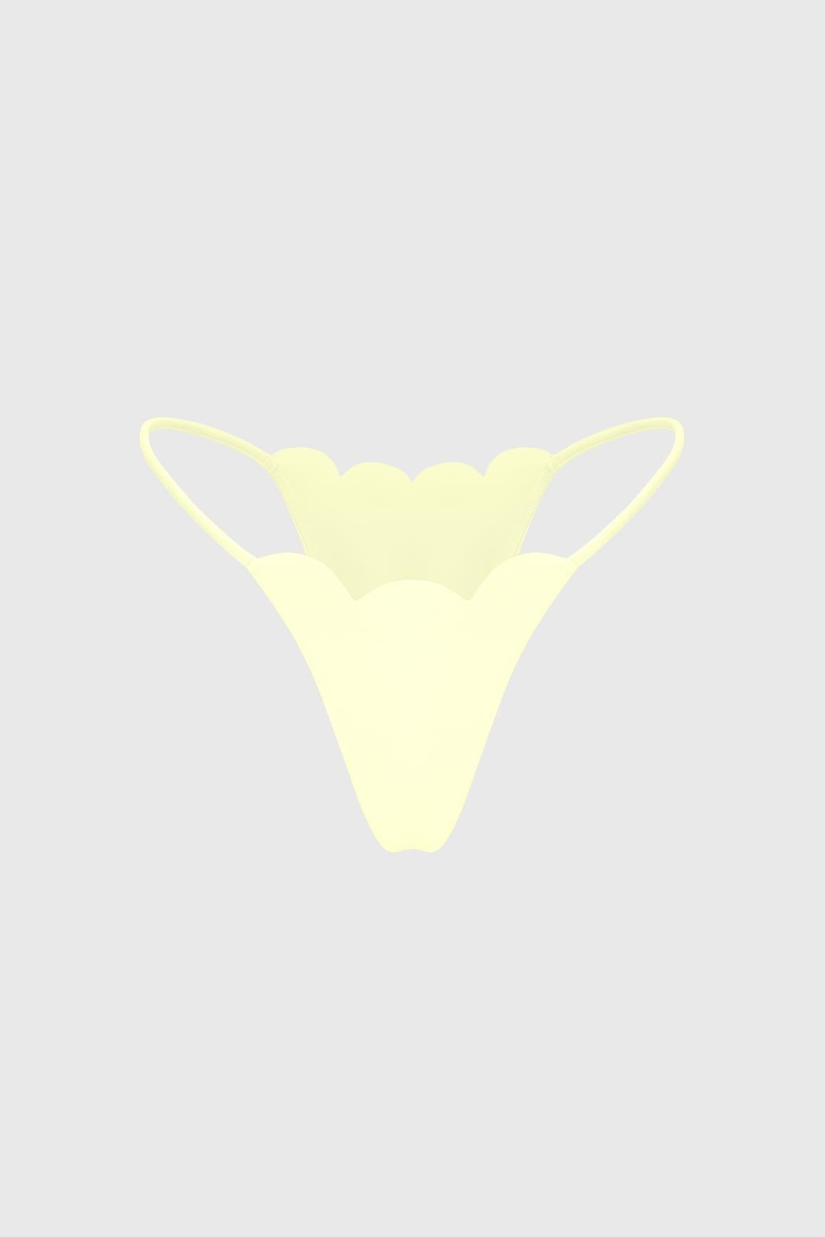 Scallop High-Leg Bikini Bottom