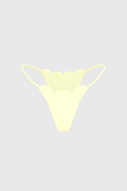 Scallop High-Leg Bikini Bottom