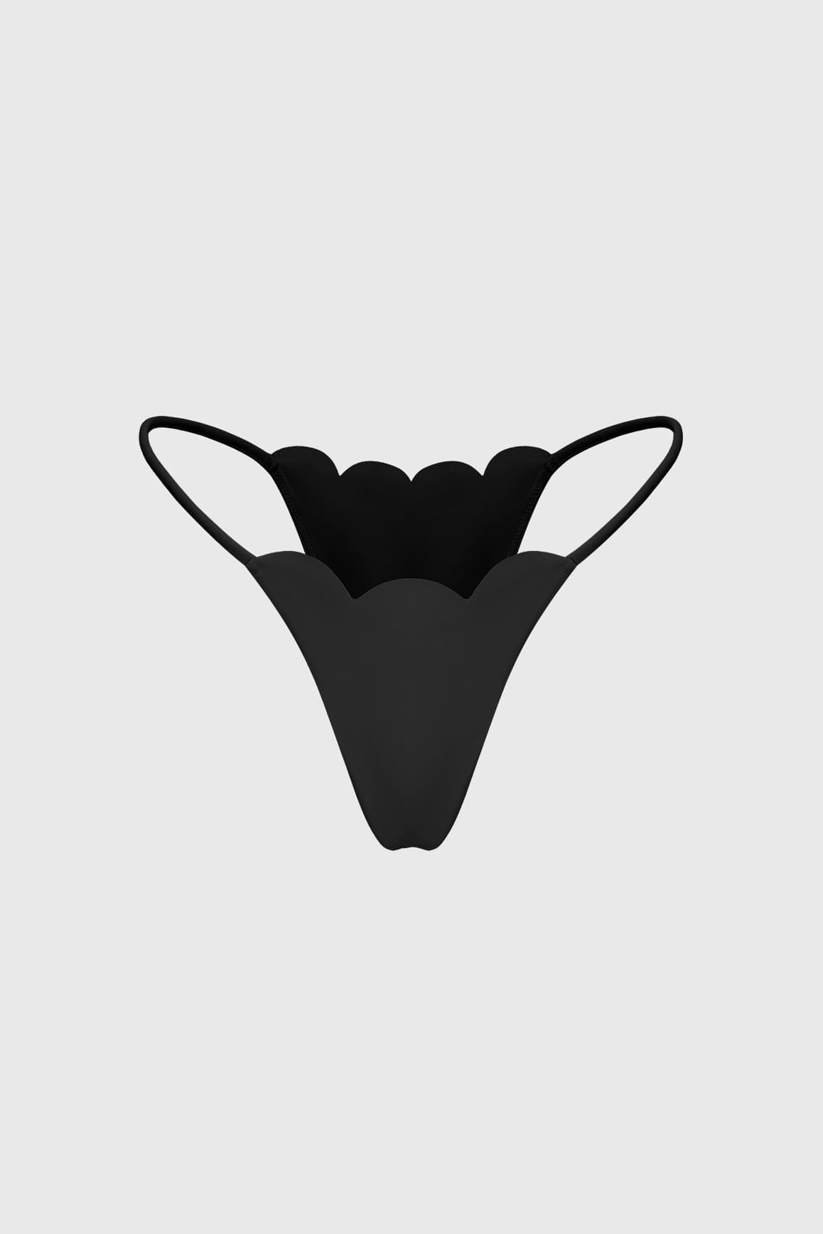 Scallop High-Leg Bikini Bottom
