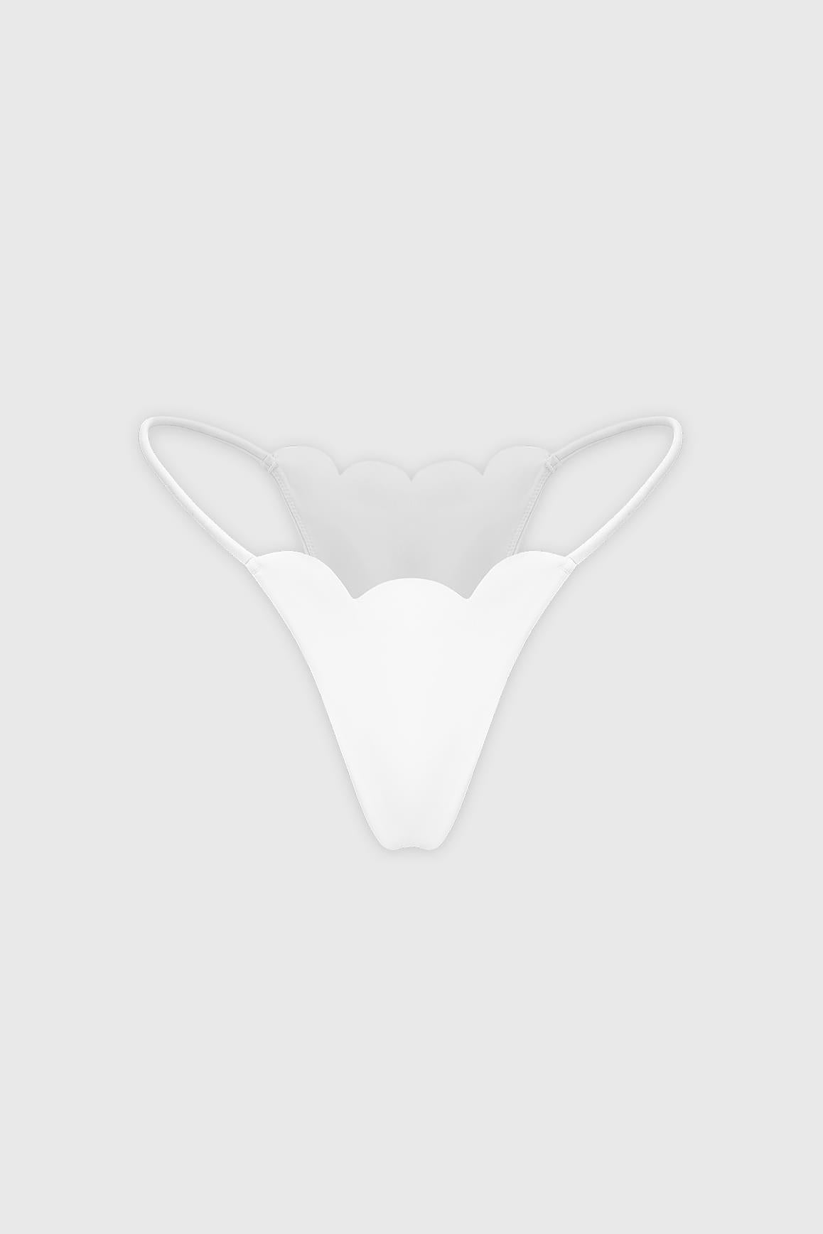 Scallop High-Leg Bikini Bottom