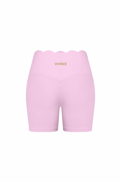 High-Waist Scallop Scrunch Short