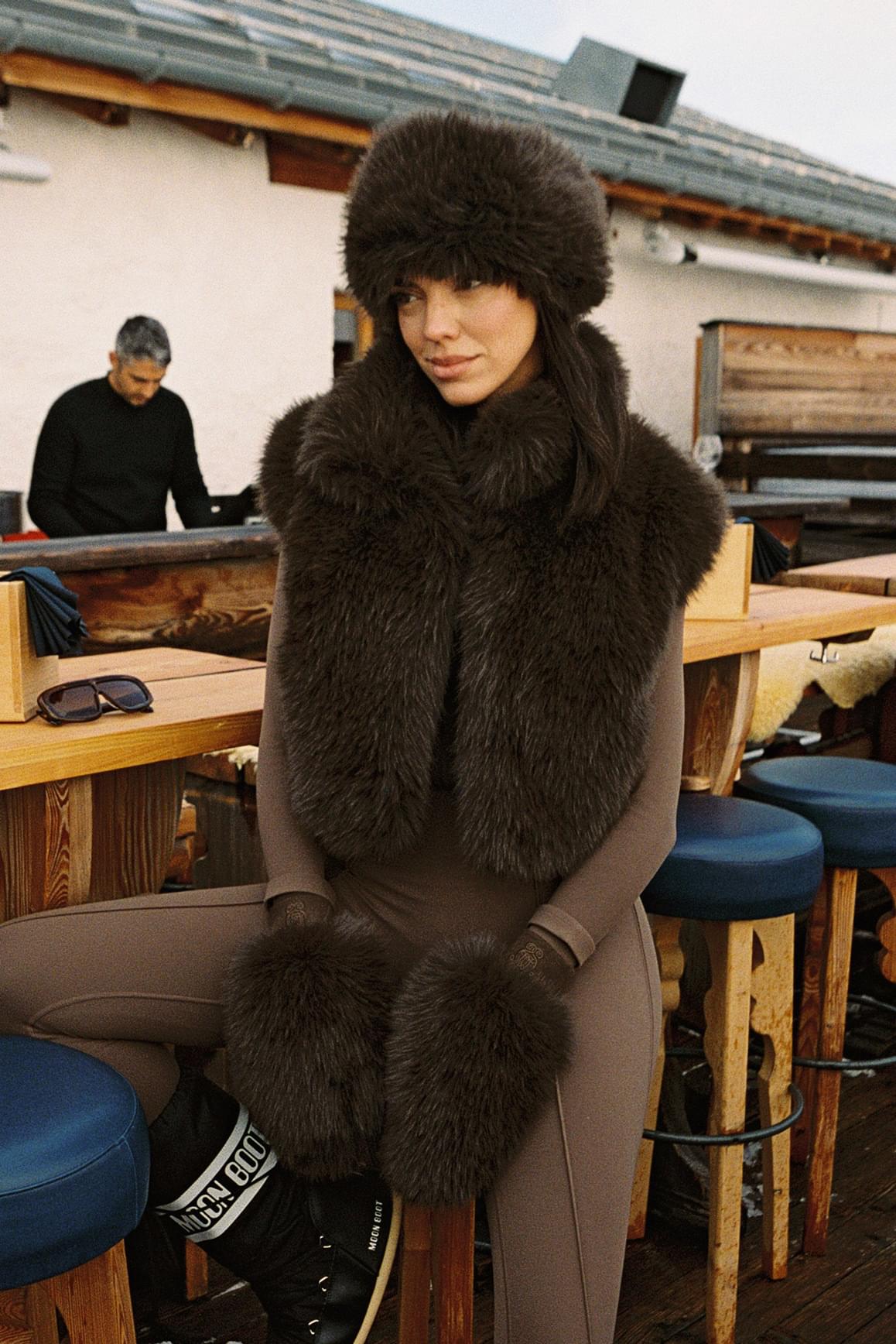 Frost Faux Fur Mittens