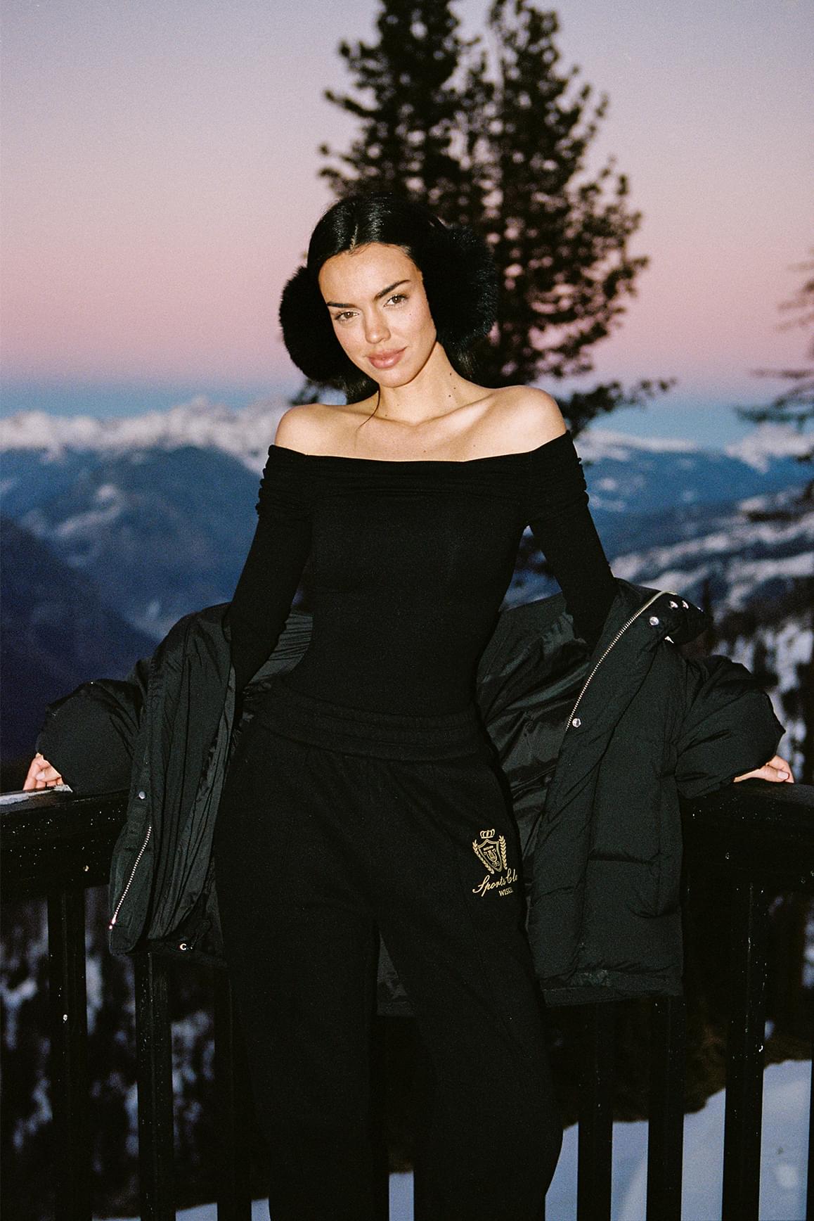 Long Sleeve Off Shoulder Pleated Bodysuit