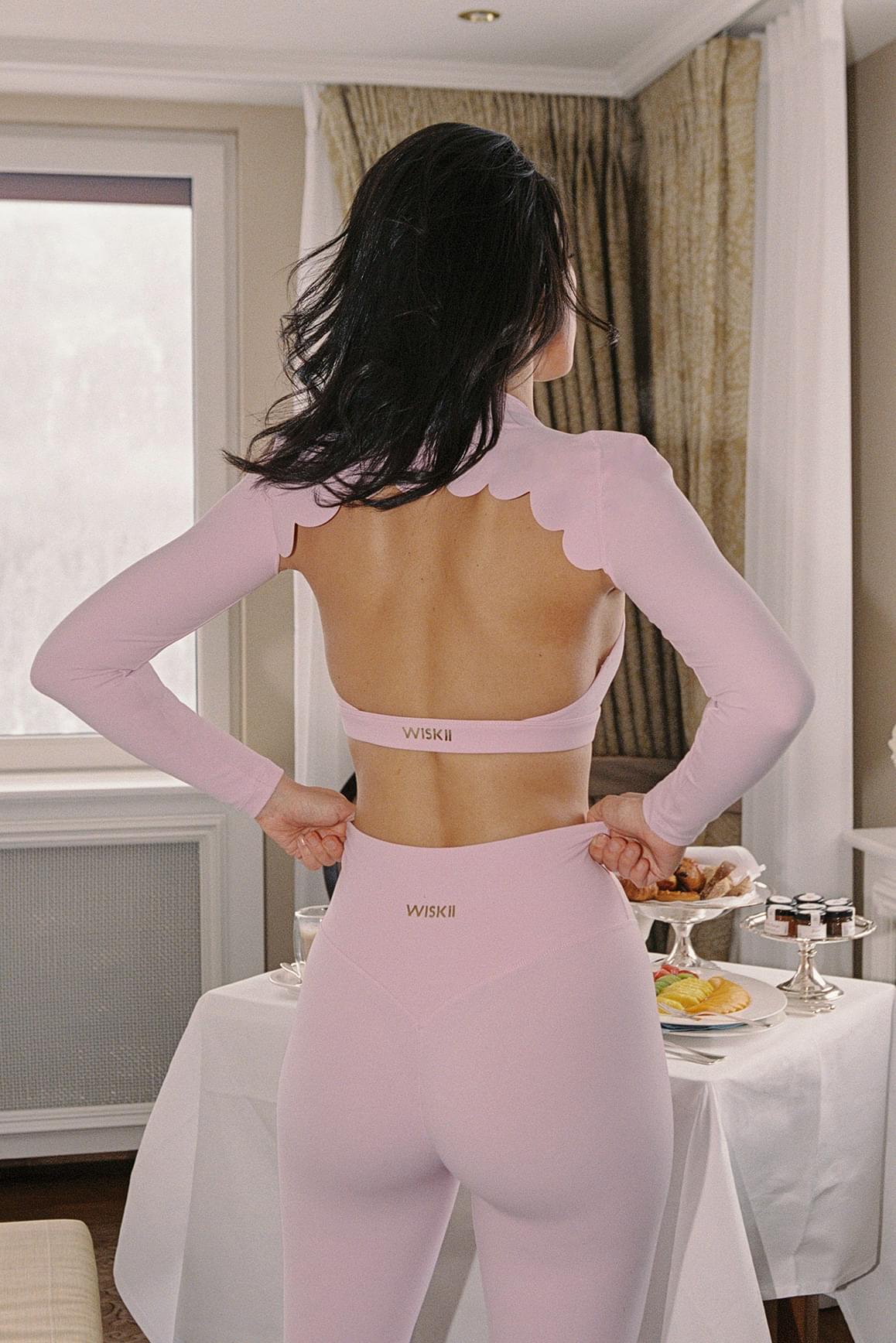 Scalloped Long Sleeve Sports Shrug
