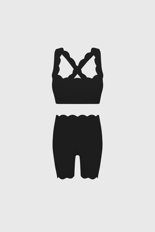 Cross Back Sports Bra & Wiskii High-waist Biker Short