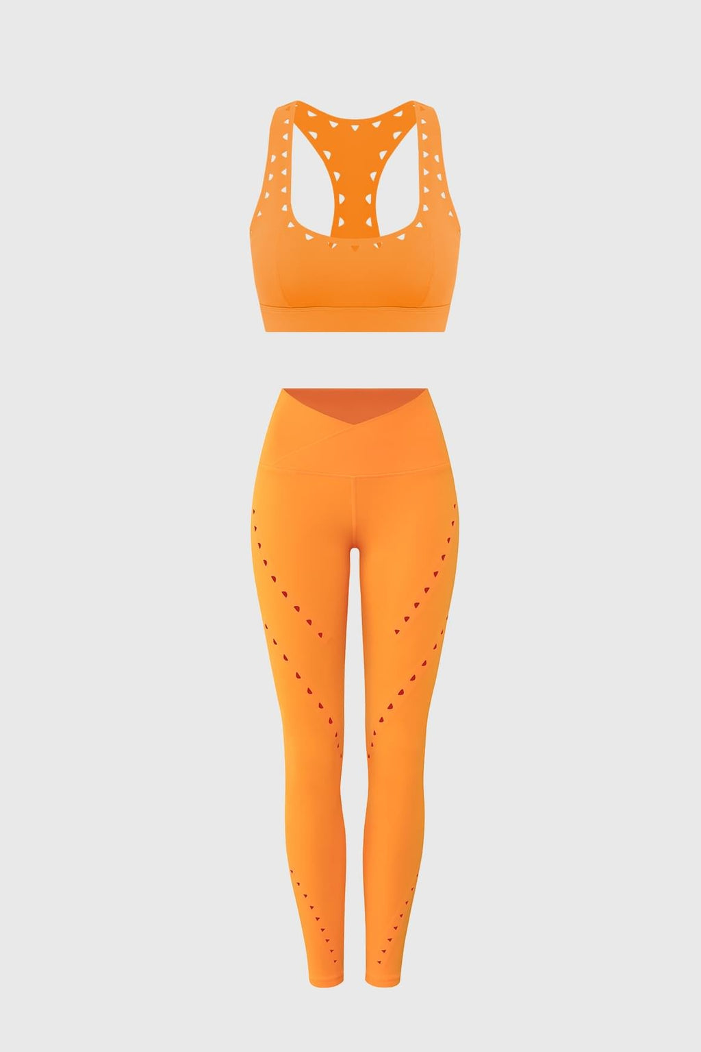 Racerback Laser Cut Sports Bra & V-waist Laser Cut Sports Legging