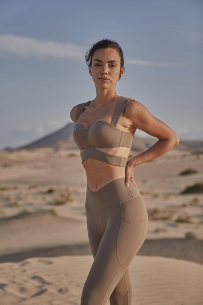 Elegant Corset Sports Bra & V-Waist Utility Legging