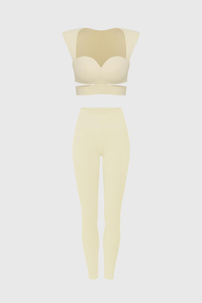Elegant Corset Sports Bra & V-Waist Utility Legging