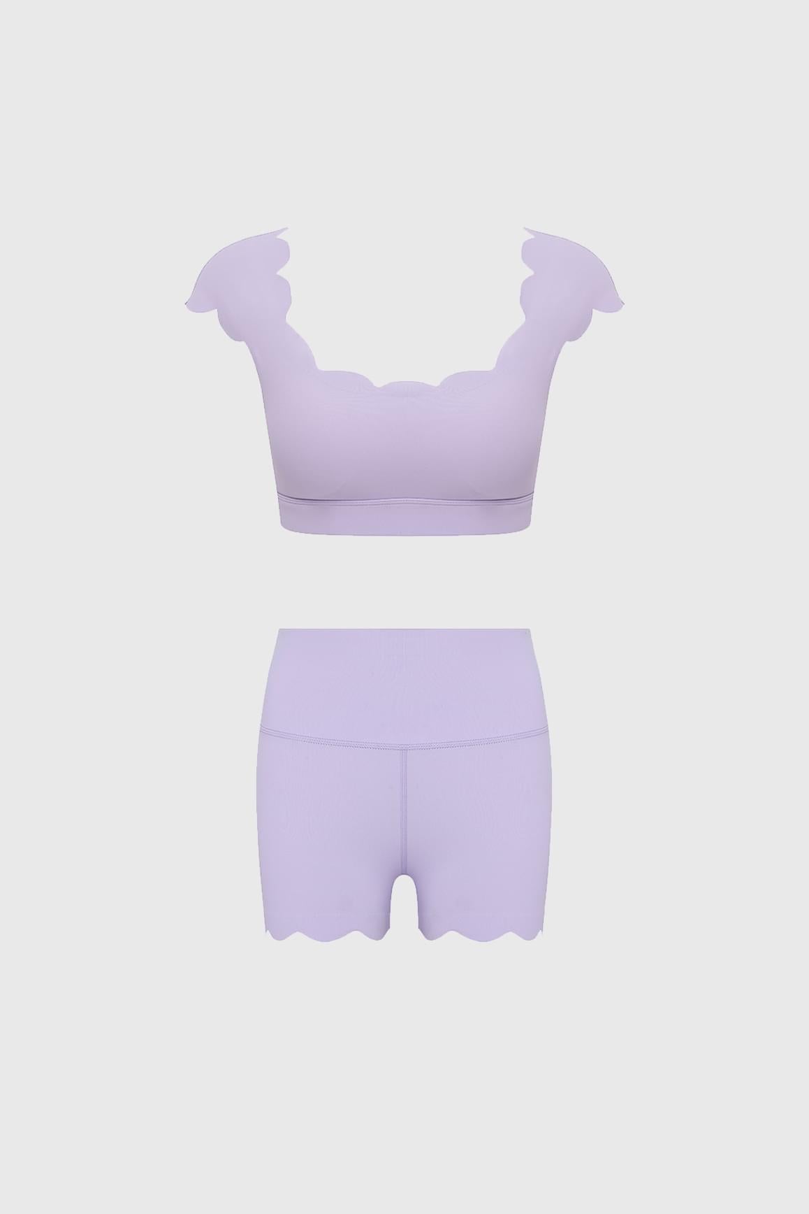 Wiskii Chic Bra Top & Leisure High-Waist Mini Short