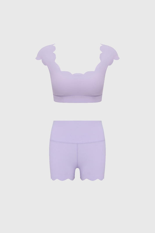 Wiskii Chic Bra Top & Leisure High-Waist Mini Short