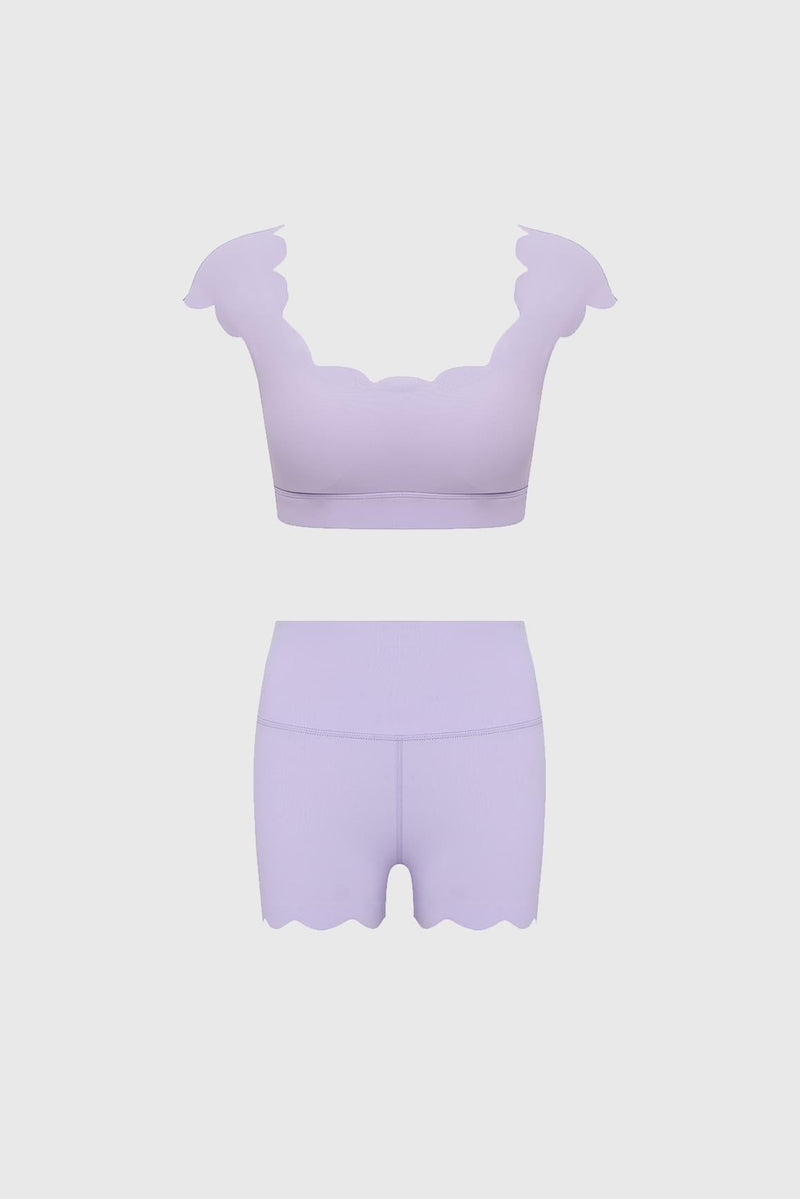 Wiskii Chic Bra Top & Leisure High-Waist Mini Short