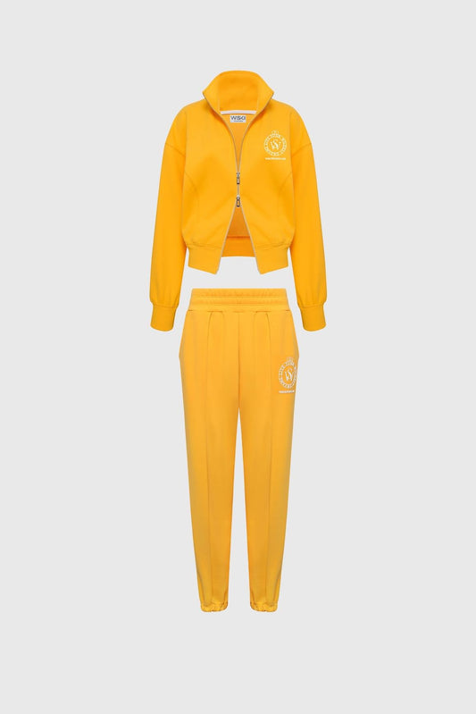 Wiskii Two-Way Zipper Jacket & Relaxed High-Waist Jogger