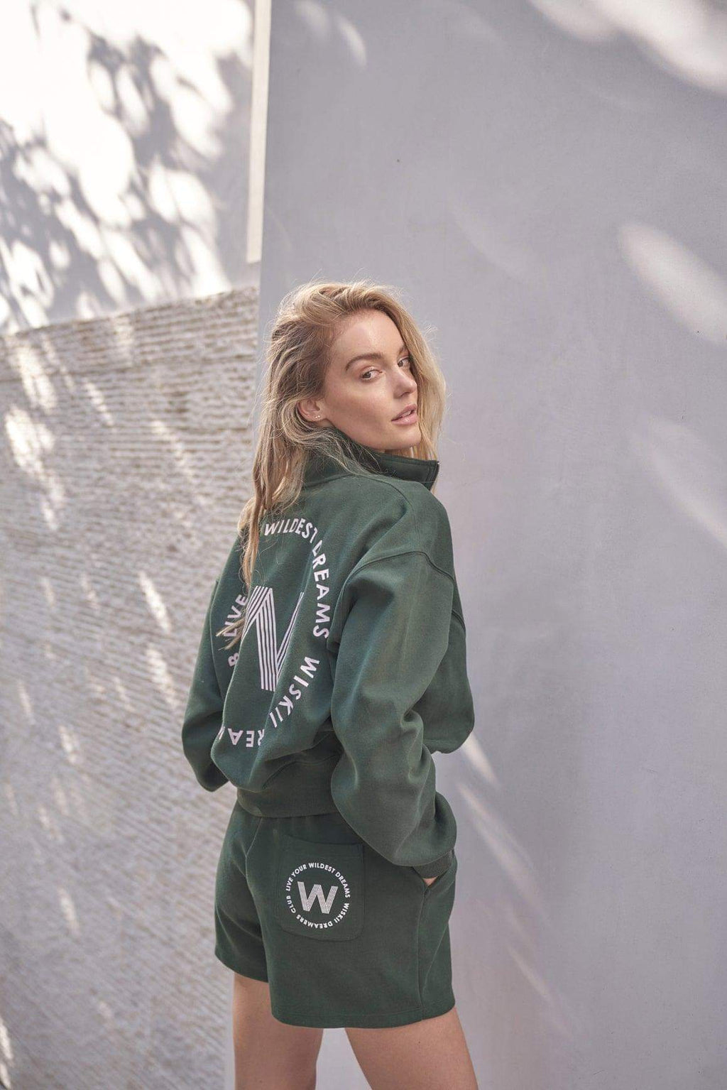 Leisure Half-zip Sweatshirt & High-waist Sweat Short