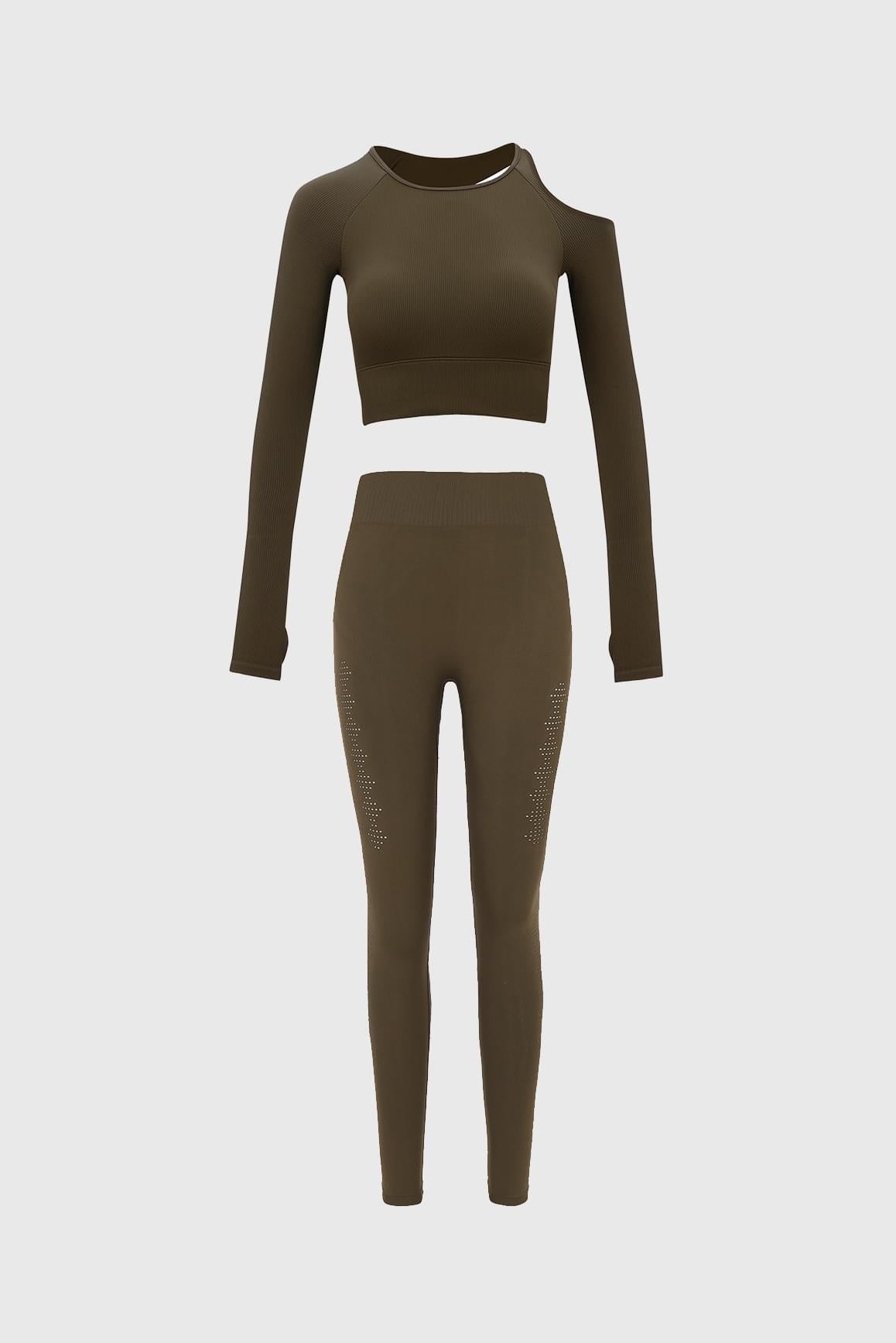 Seamless Open Back Crop Top & Seamless Legging