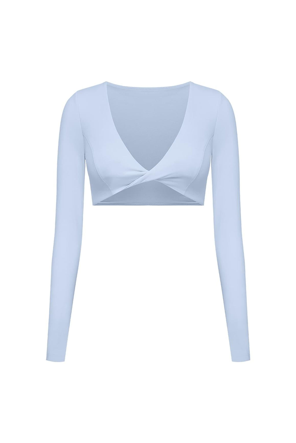 Twist-Front Long Sleeve Crop Top