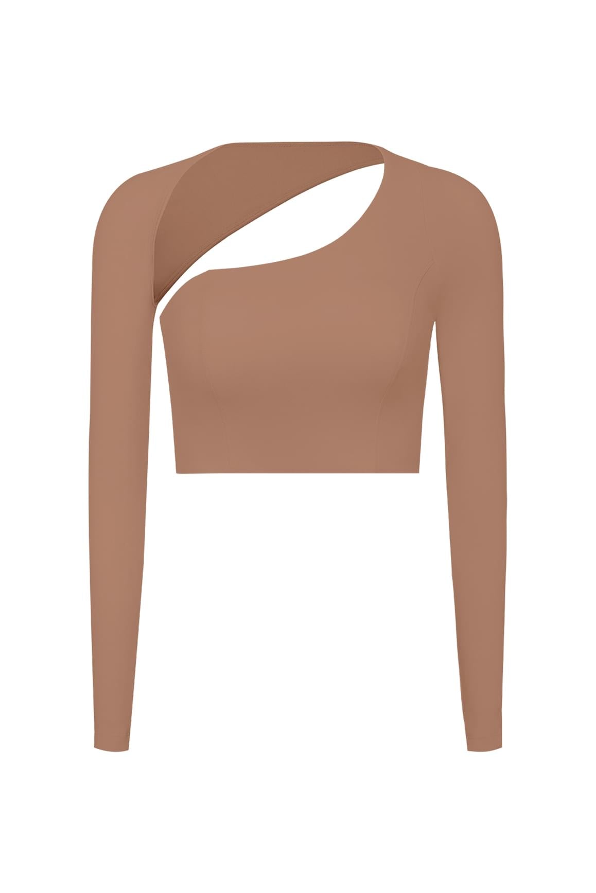 Unique Cut Long Sleeve Crop Top