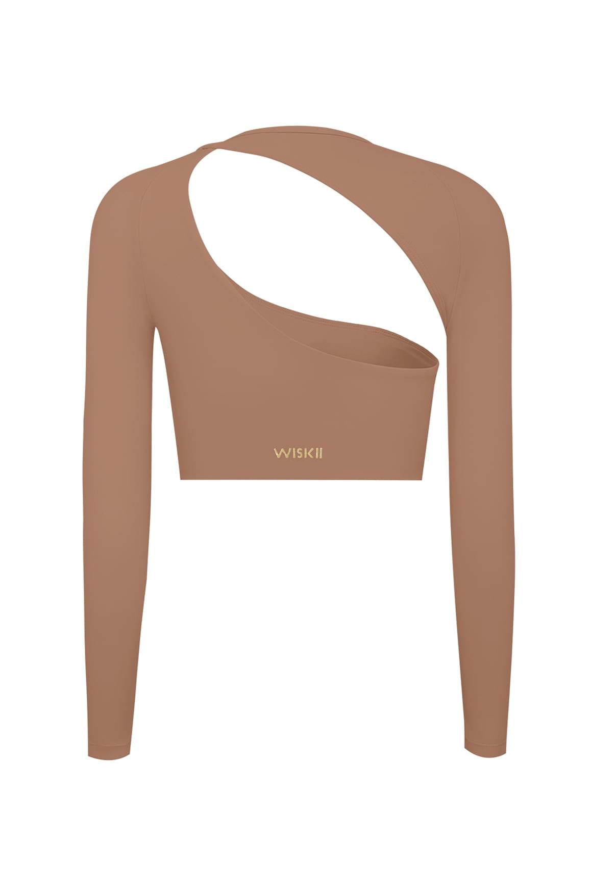 Unique Cut Long Sleeve Crop Top