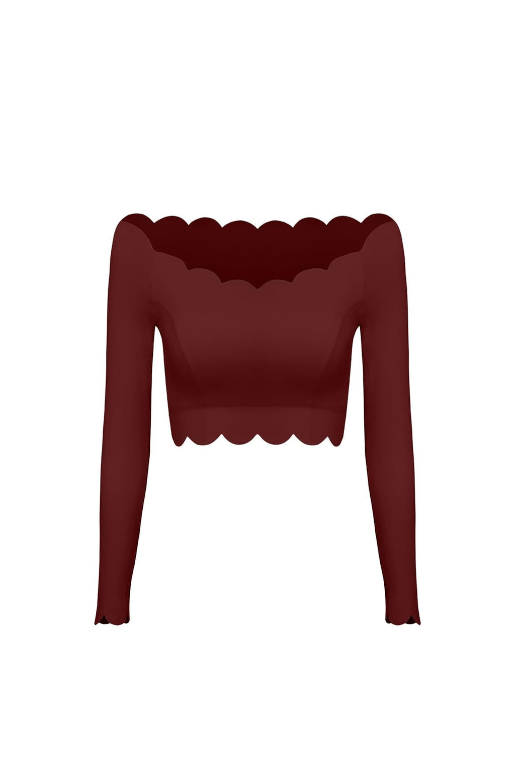 Off Shoulder Long Sleeve Crop Top