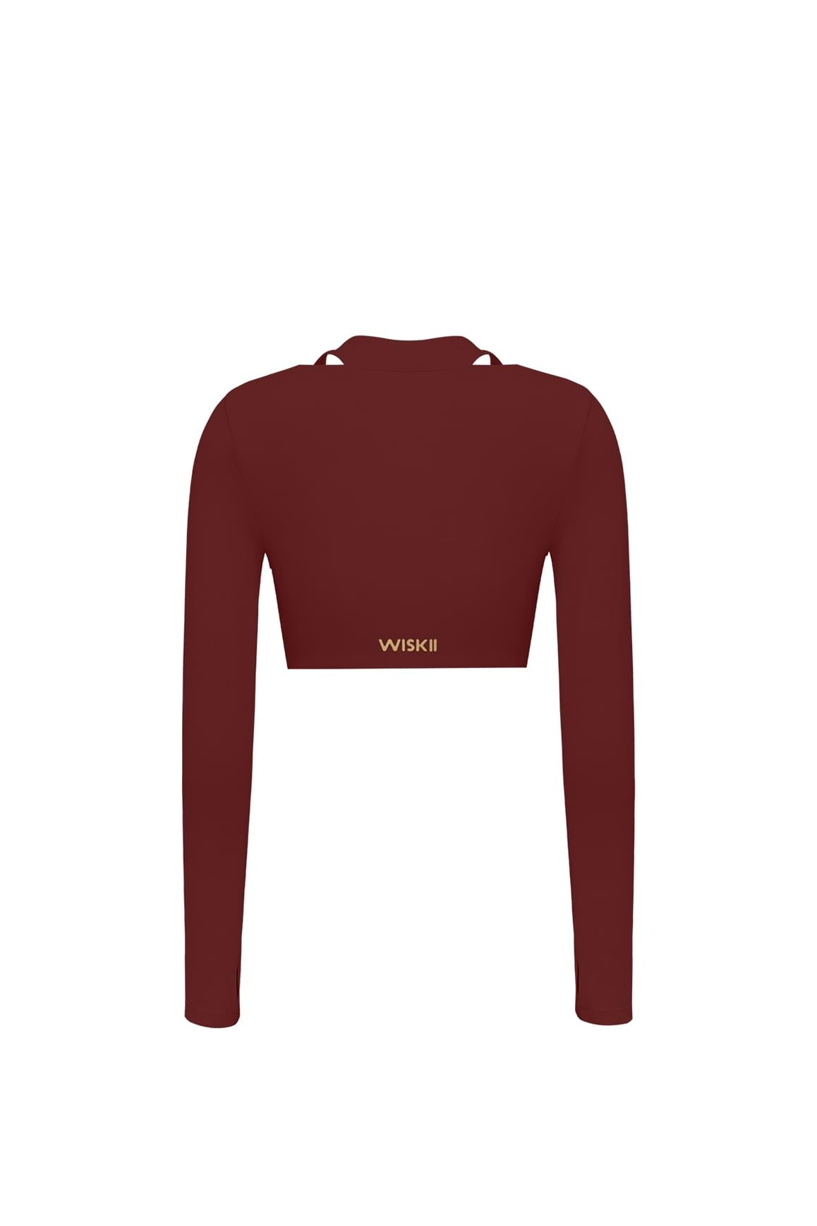 Twist-Front Shoulder Cut Crop Top