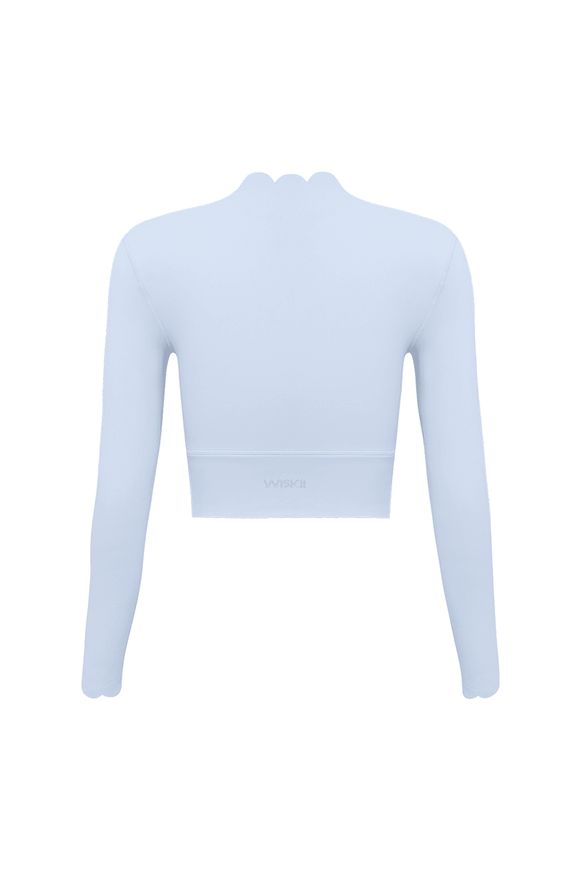 Scallop Cropped Long Sleeve Top