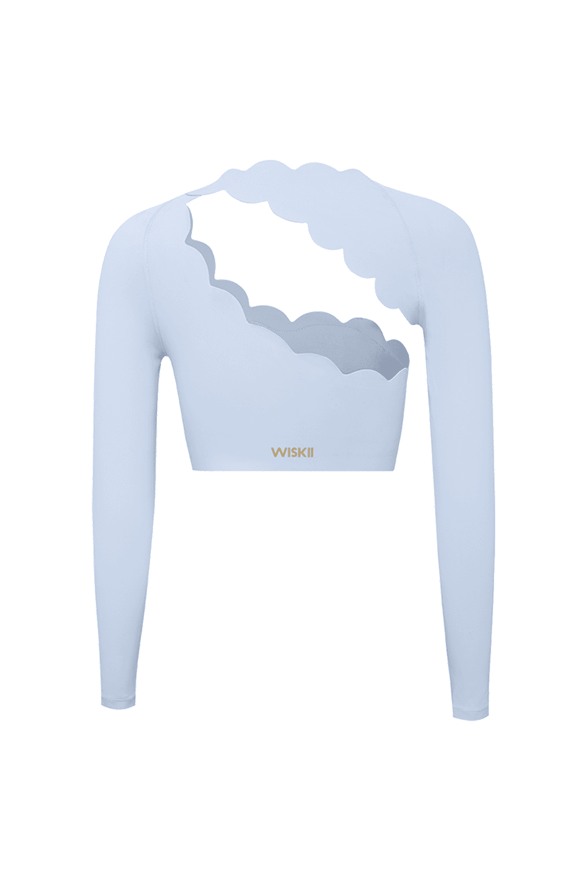 Asymmetrical Long Sleeve Crop Top