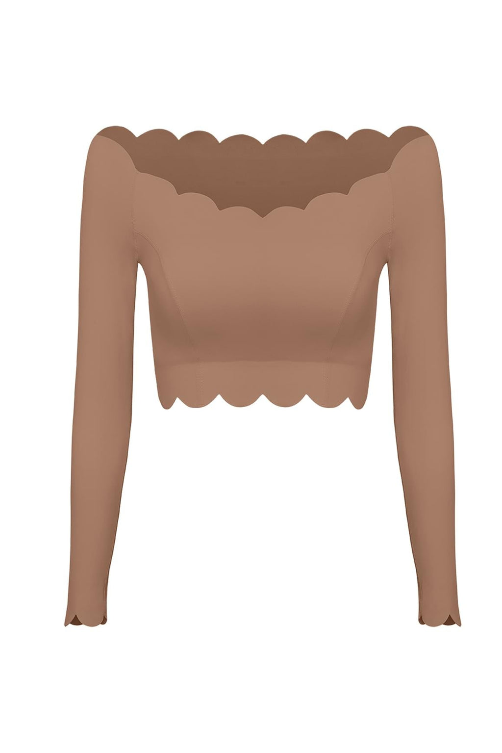 Off Shoulder Long Sleeve Crop Top