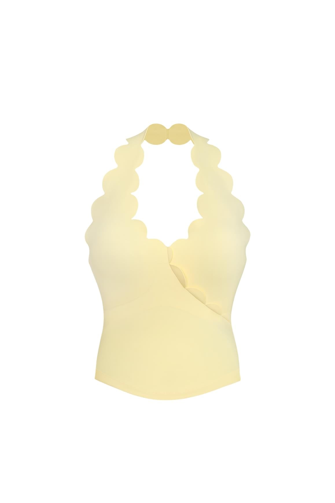 Riviera Scallop Halter Bra Tank