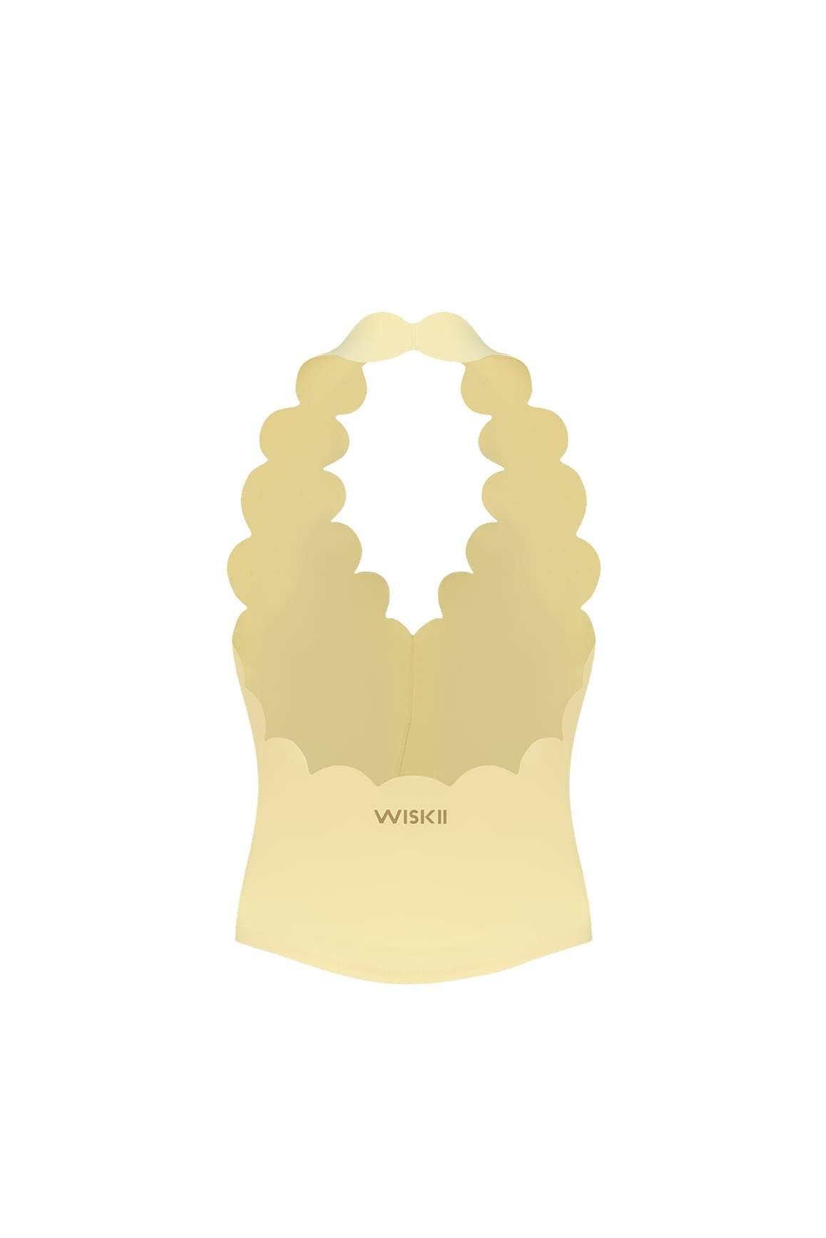 Riviera Scallop Halter Bra Tank