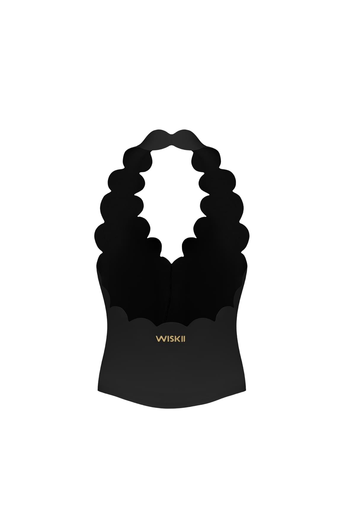 Riviera Scallop Halter Bra Tank