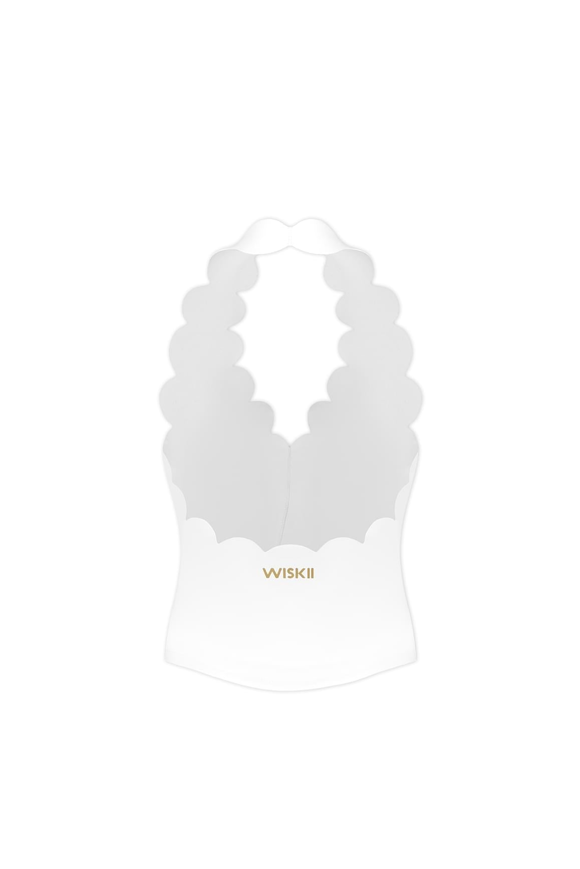 Riviera Scallop Halter Bra Tank