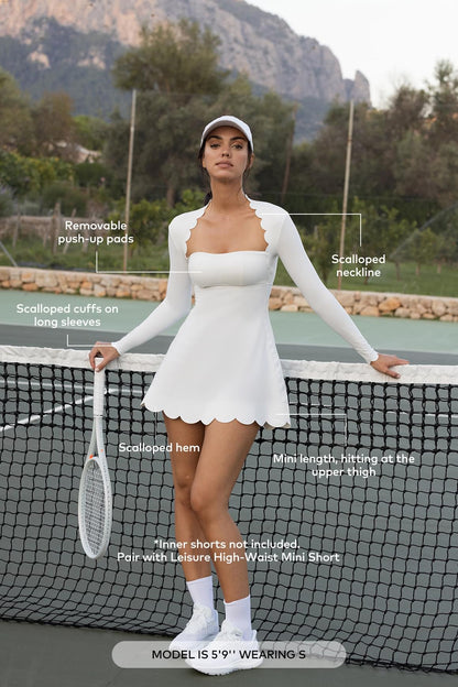 Enchanting Scallop A-Line Dress