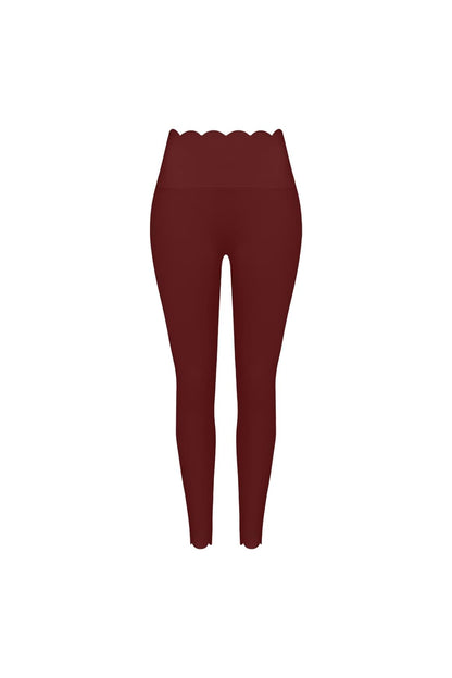 High-Waist Scallop Scrunch Legging