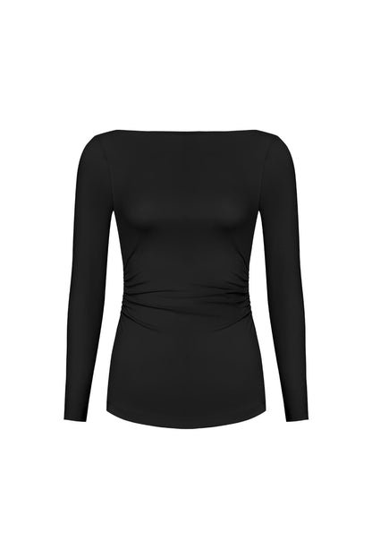 Long Sleeve V-Back Top