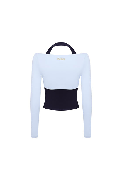 Colorblock One-Piece Long Sleeve Top