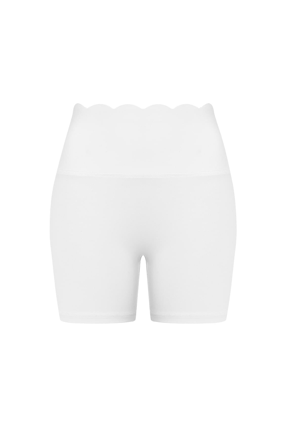 High-Waist Scallop Scrunch Short