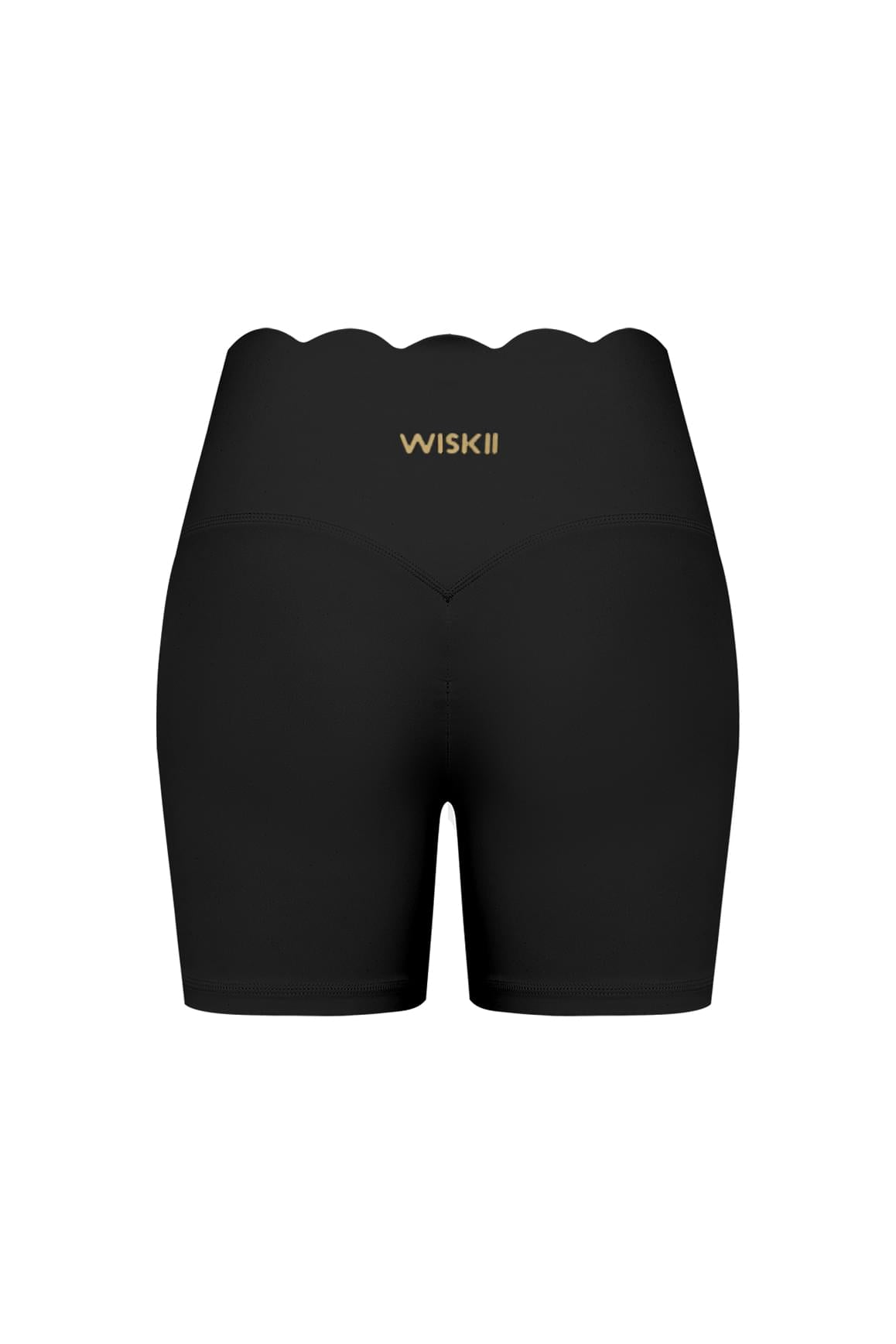 High-Waist Scallop Scrunch Short