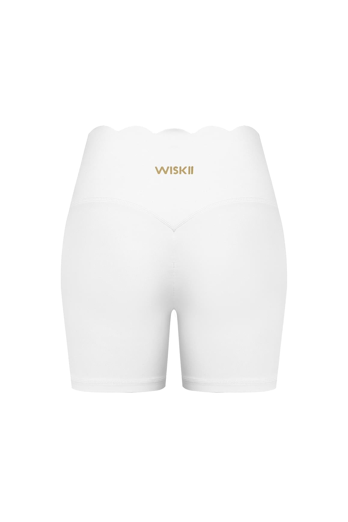 High-Waist Scallop Scrunch Short