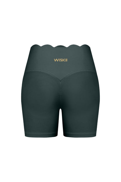 High-Waist Scallop Scrunch Short