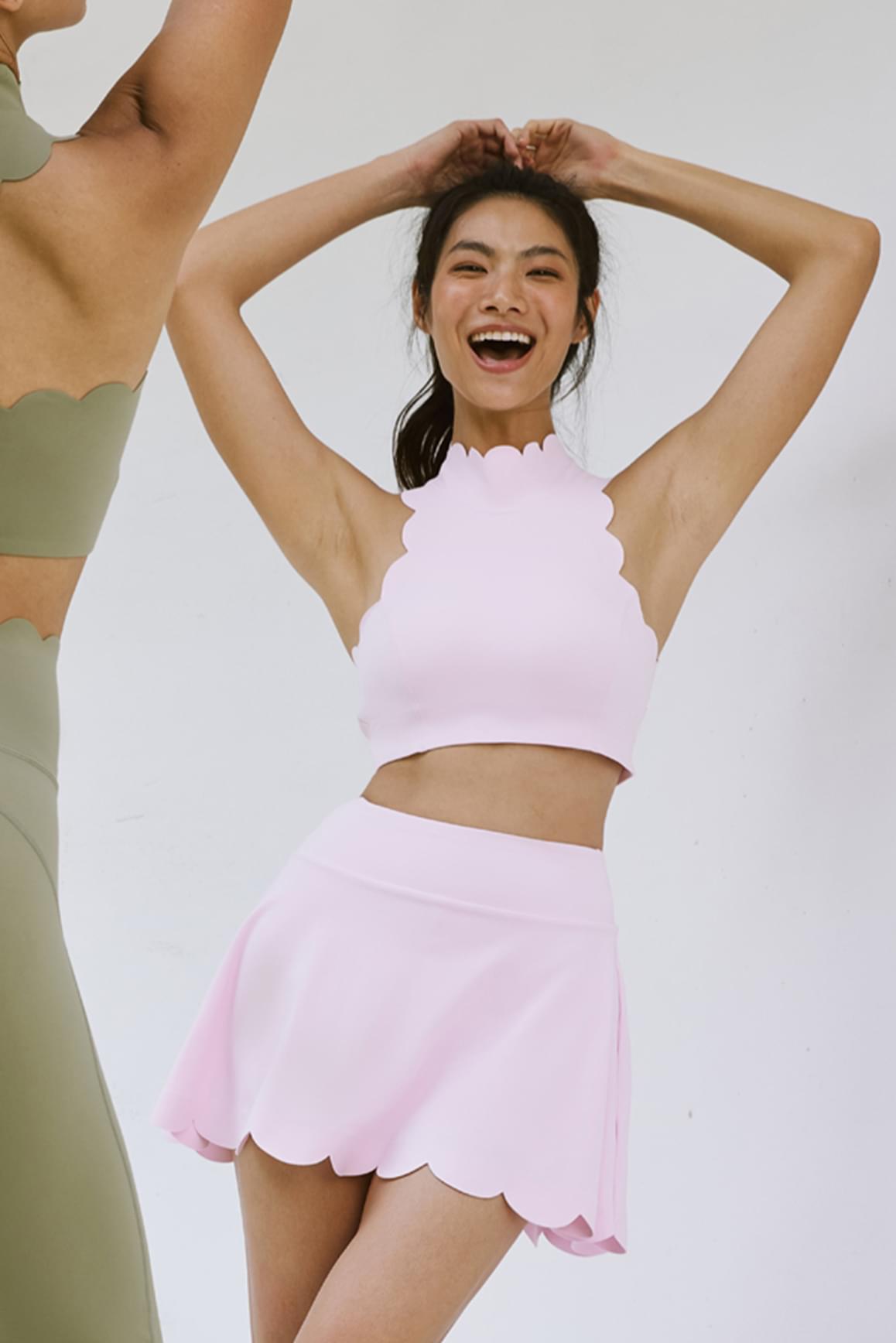 High-Waist A-line Tennis Skirt