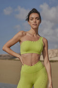 One-shoulder Laser Cut Sports Bra
