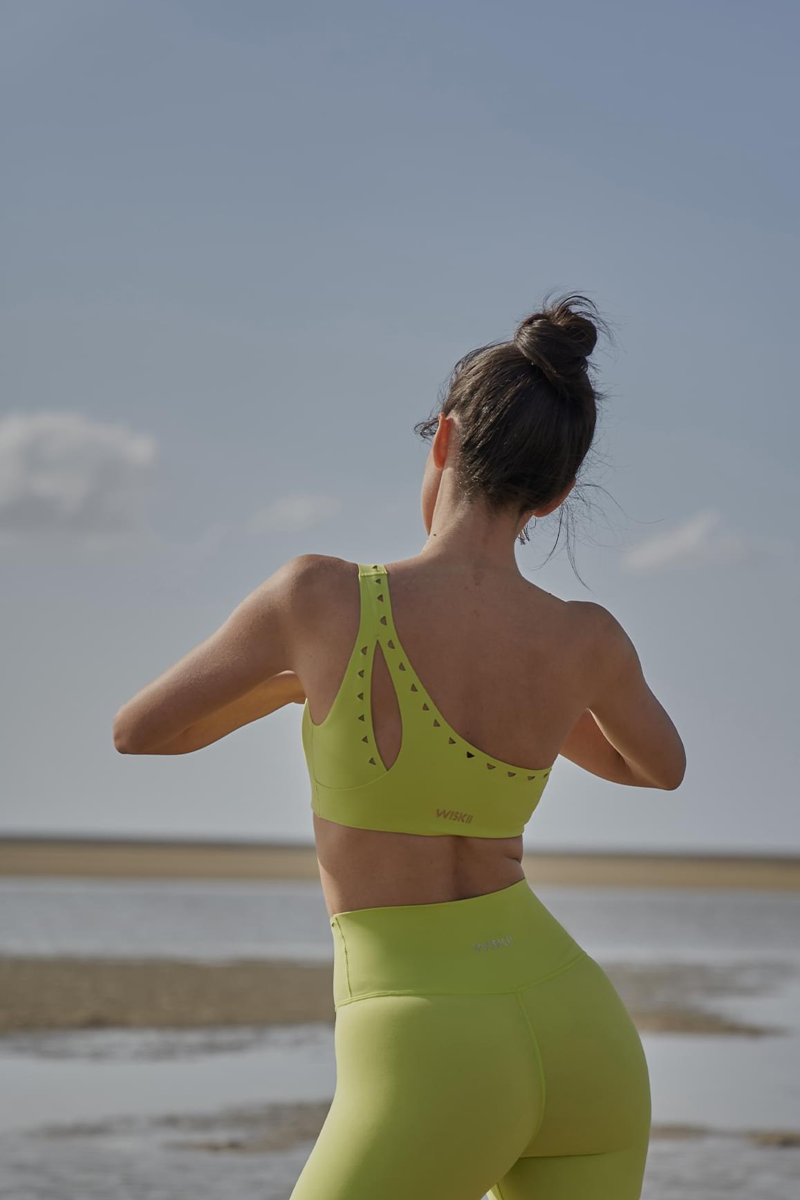 One-shoulder Laser Cut Sports Bra
