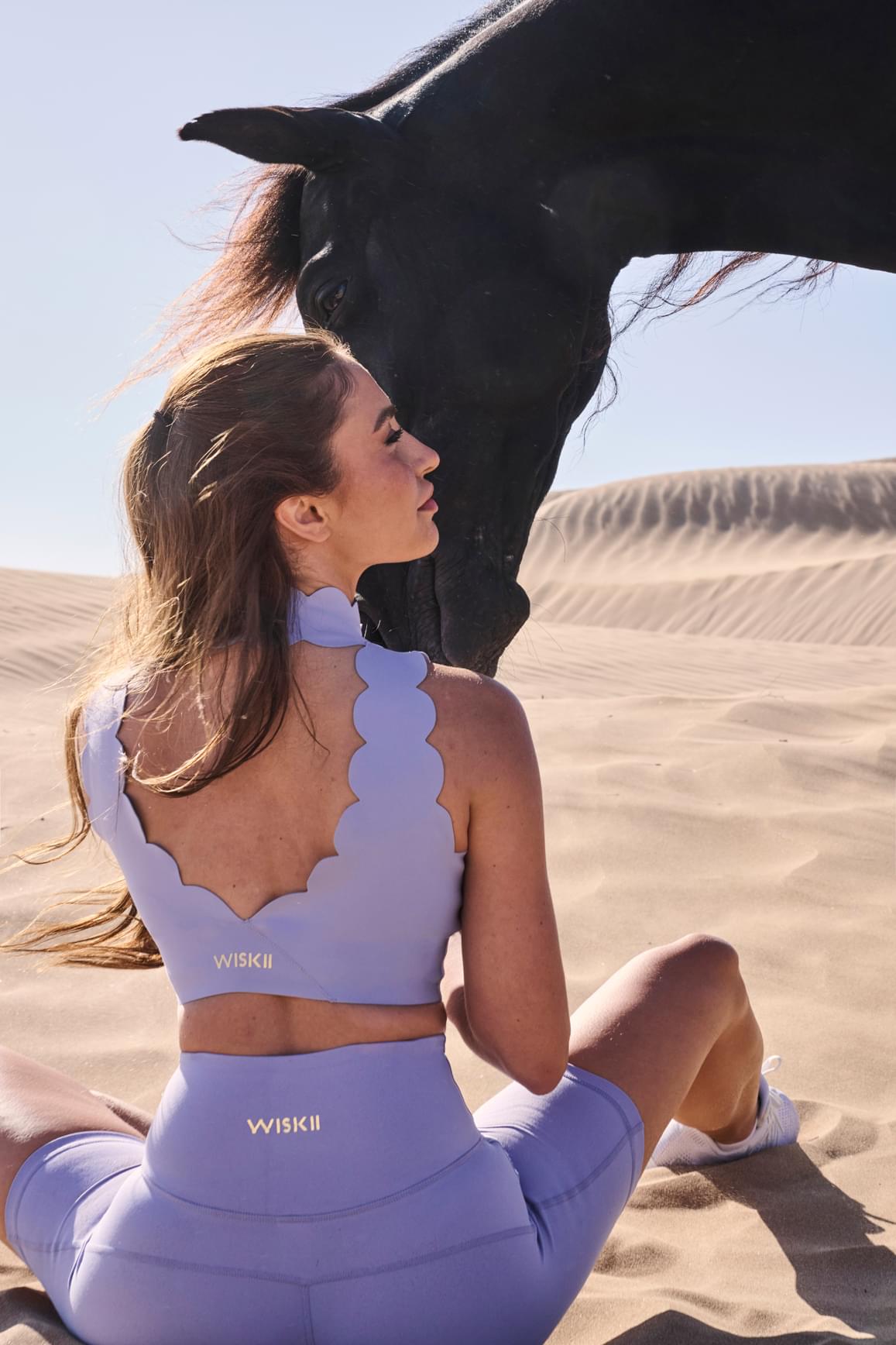 High Neck Scallop V-Back Bra